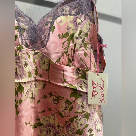 Gold Hawk Pink Floral Silk Lace Camisole Size S NWT - Picture 4 of 6